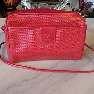 Vintage Liz Claiborne Red Logo Crossbody Hand Bag